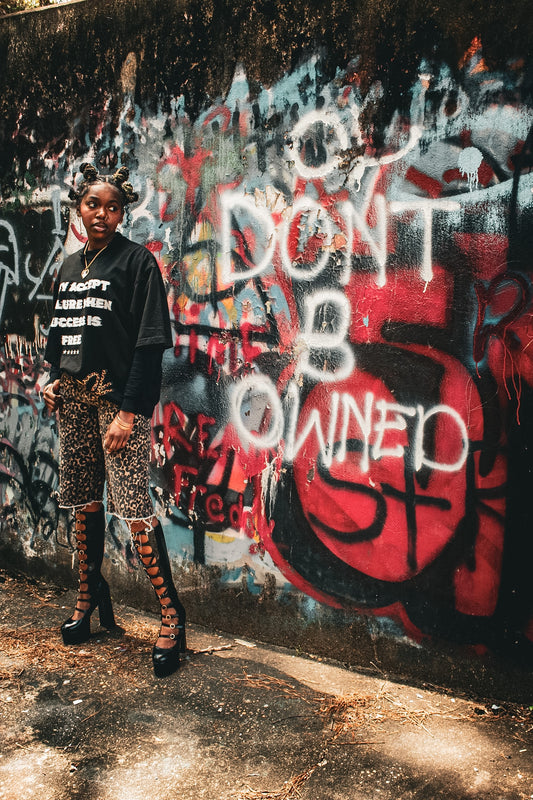 No Excuses Black boxy tee