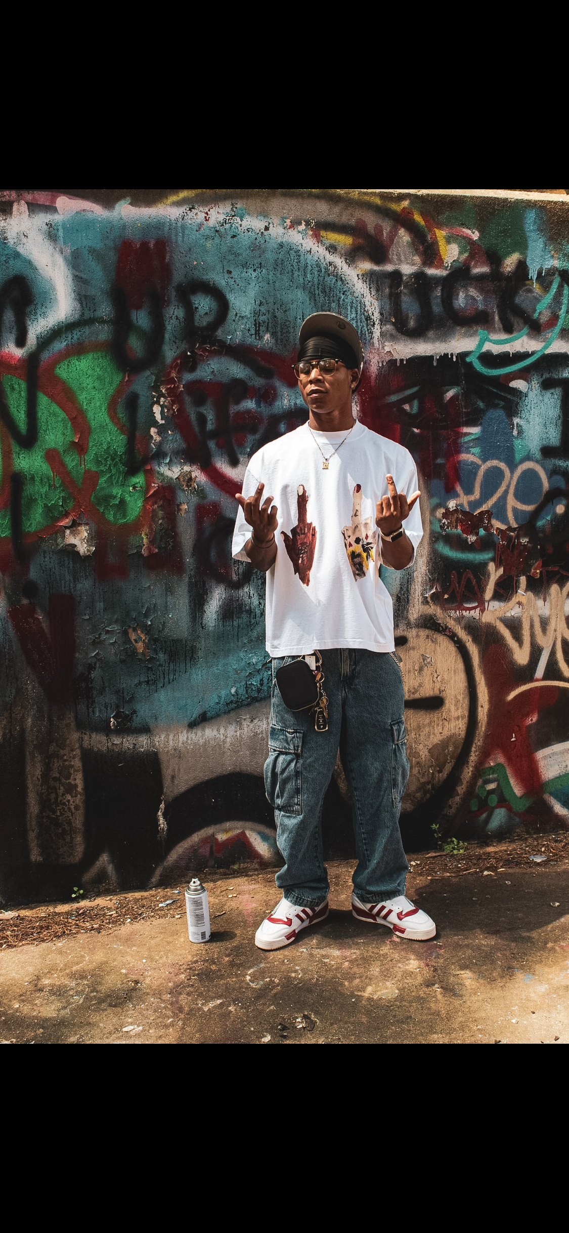 F U 2x White boxy tee