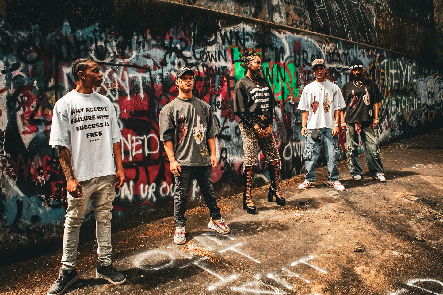 No Excuses White boxy tee