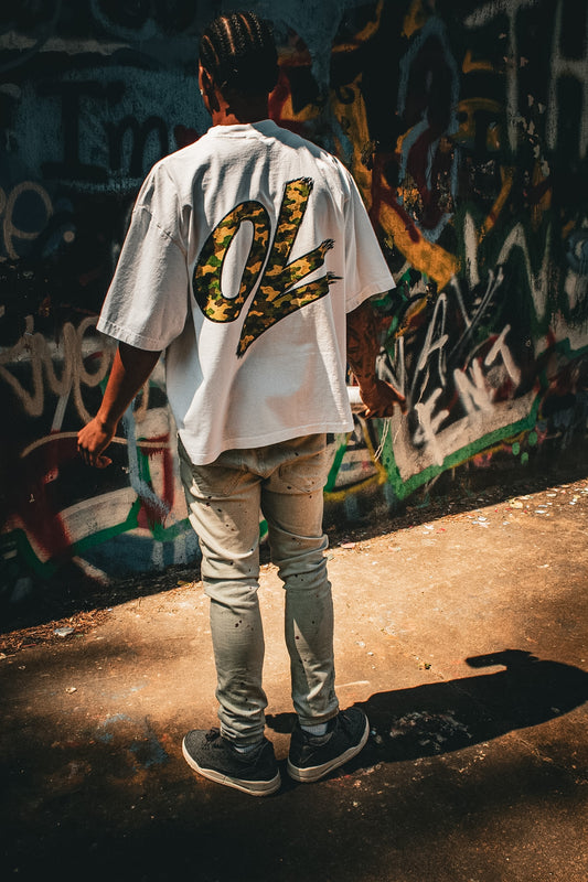 No Excuses White boxy tee