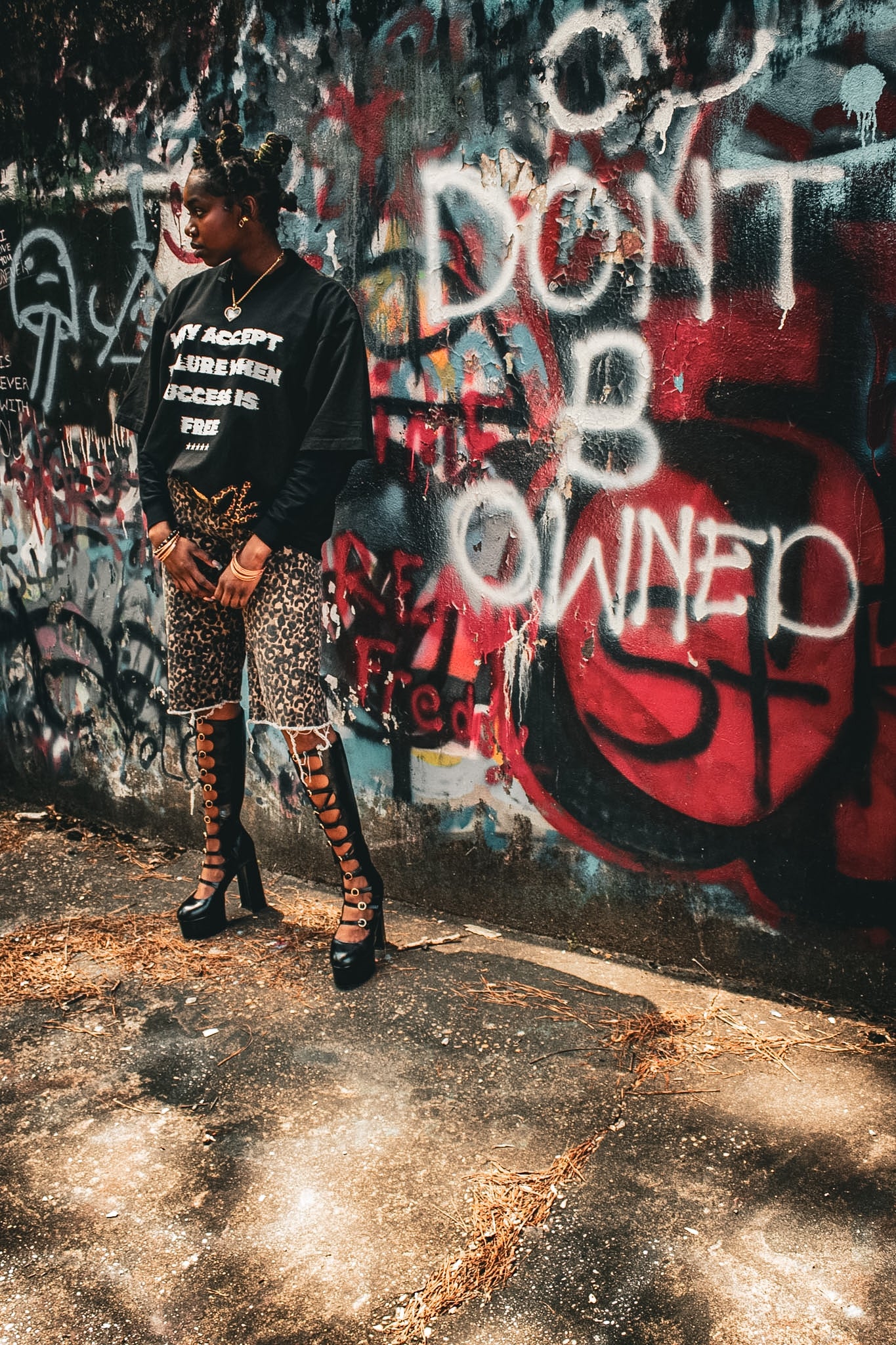 No Excuses Black boxy tee