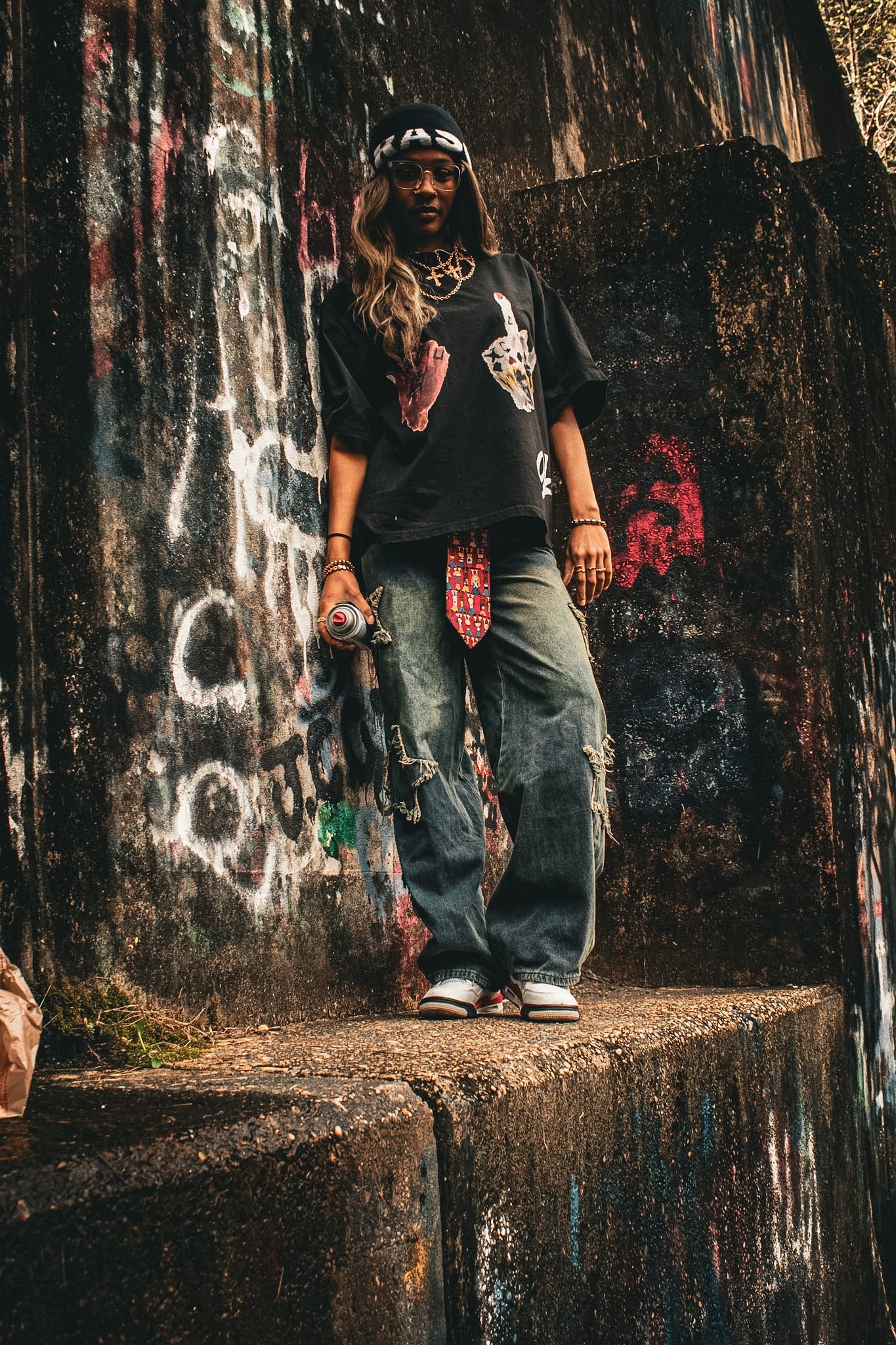 F U 2x Black boxy tee